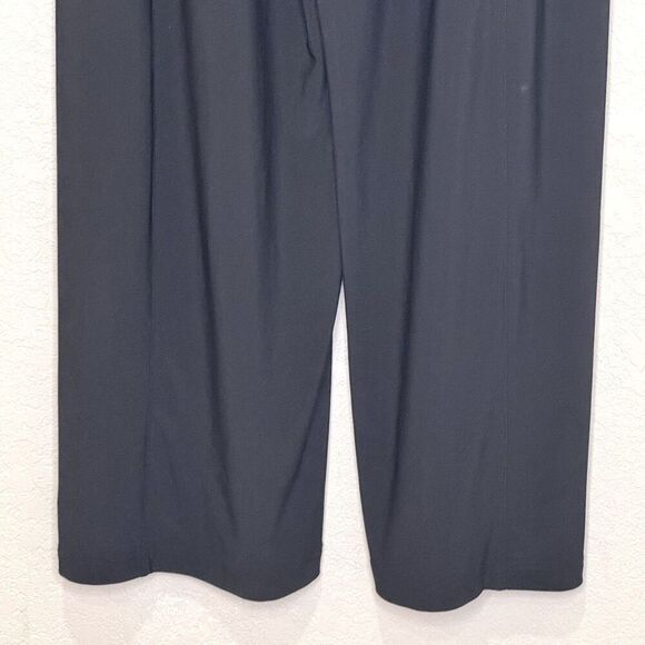 Sympli Pants Womens Small Wide Leg Cropped Button Hem Pull On Stretch - Picture 8 of 10